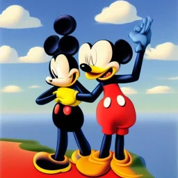 Mickey Mouse and Donald Duck by Magritte