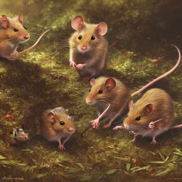  Field mouse, cartoon, dark, high definition, ultra 8 k,