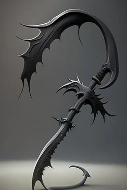 black big sharp scythe