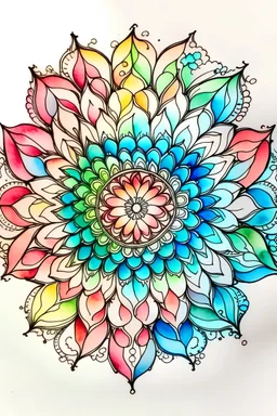 mandala. . watercolor drawing