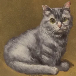 Portrait of a cat by Van Gogh