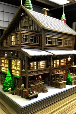 large christmas workshop building