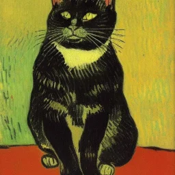 Portrait of a cat by Van Gogh