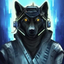 Cyberpunk wolf