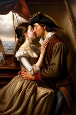 Historical oil painting expressing love Photorealistic