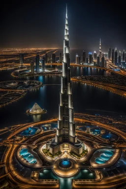 Edificio Burj khalifa como logotipo , calidad ultra 12k