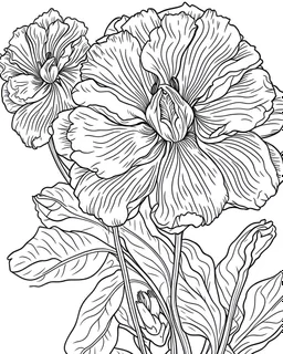 real massive Lisianthus flower coloring page