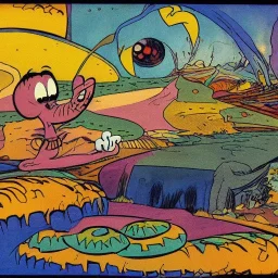 from krazy kat and ignatz mouse by herriman psychedelic landscape