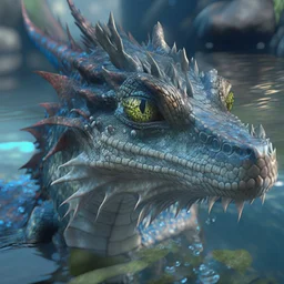 water dragon, unreal engine 5, 8k resolution, photorealistic, ultra detailed