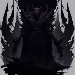 Generate a visually striking artwork that depicts 'Abaddon' as a formidable and malevolent entity, drawing inspiration from dark mythology and biblical references. Incorporate elements of chaos, destruction, and a foreboding atmosphere, while highlighting Abaddon's menacing presence and otherworldly power. in the style of glitch