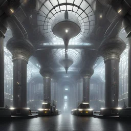 Trainstation, Gothic city,Metropolis on sea by fritz Lang,otto hung,futurismo,
