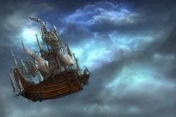 Fantasy sky ship