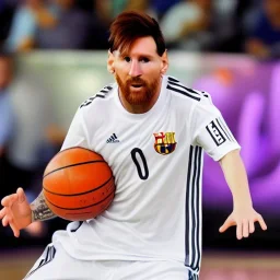 lionel messi playing basketball