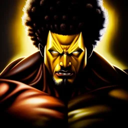 Ultra detailed fullbody Portrait in oil on canvas of AFRO SAMURAI merges with Black adam,intense stare,extremely detailed digital painting, extremely detailed face,crystal clear Big eyes, mystical colors ,perfectly centered image, perfect composition, rim light, beautiful lighting,masterpiece,8k, stunning scene, raytracing, anatomically correct, in the style of robert e howard and Ken Kelley and Ohrai Noriyoshi and Simon Bisley and tomzj1