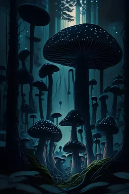 dark mushroom forest