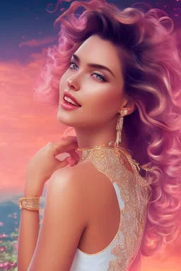 sexy, beautiful,smiling, young woman,detailed gorgeous face, angelic,vaporwave colorful, artstation, concept art, smooth, extremely sharp detail, finely tuned detail, ultra high definition, 8 k, unreal engine 5, ultra sharp focus, illustration, art by artgerm, Candice Swanepoel