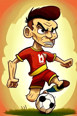 Khvicha Kvaratskhelia Footballer , cartoon 2d