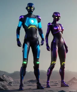 cyber ninja, colorful metal armor, futuristic, ghostrunner