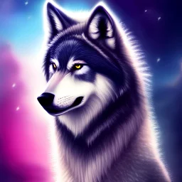 cool wolf with human hair, friendly, emo, deviantart, sparkledog