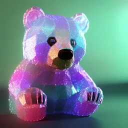 transparent multicolor crystal bear