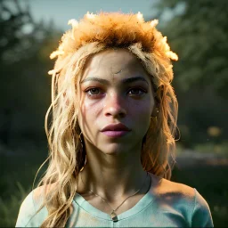 Shakira, 40 years old, artist, Realistic image, waist up portrait, eyes make up, perfect, glow, circle iris. concept art, smooth, unreal engine 5, god lights, ray tracing, RTX, lumen lighting, ultra detail, volumetric lighting, 3d, finely drawn, high definition, 4k.