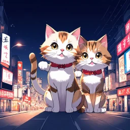 Cats hair emo flam , , Tokyo city night view wallpaper , cartoon