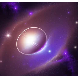 purple black hole in space bright stars