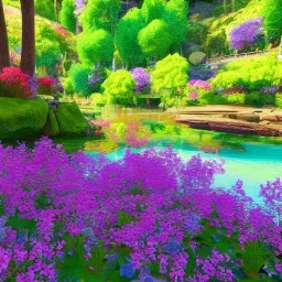 enchanted forest, blue lake,delicate flowers, cascades, full of details, smooth, bright sunshine，soft light atmosphere, light effect，vaporwave colorful, concept art, smooth, extremely sharp detail, finely tuned detail, ultra high definition, 8 k, unreal engine 5, ultra sharp focus