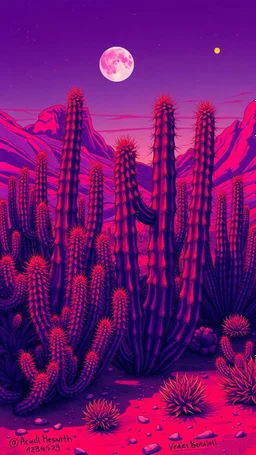 vibrant psychedelic urban culture image, airbrush, 48k, cartoon art image background purple and red cactus surrounding in the desert dystopian all are in red colours