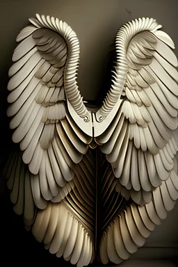 angel wings like accordion bellows