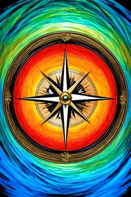 lost compass getting back to integrity; surrealistic optical art