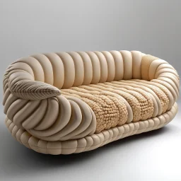 sofa inspired by the rounded pasta concept