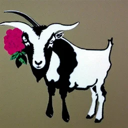 Goats and flowers Banksy