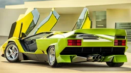 Lamborghini Countach 2030a generation on road rear view