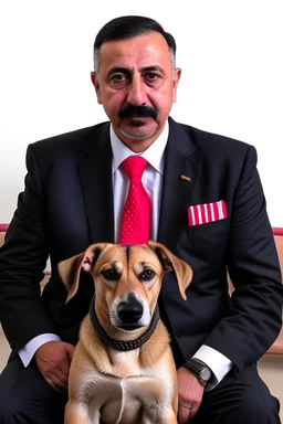 The head of the Syrian interim government, Abdul Rahman Mustafa, is wearing a dog body.