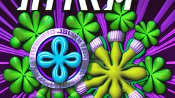 rave poster with Four-leaf clover text area