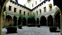 inside the castle courtyard