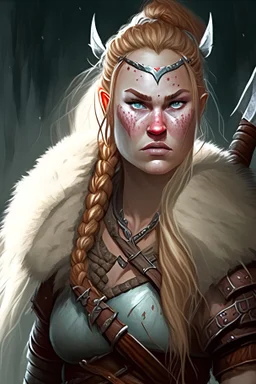 female nordic barbarian dnd character