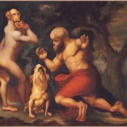 Hercules and three headed dog