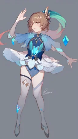 ballerina in the style of genshin impact