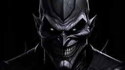 dark batman with a joker face