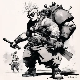 [traditional Chinese brush, expressive line, ink washes] Tank Girl with Bebop and Rocksteady: This body finds pleasure in his movement wish to walk with my head so high my shoulders back bum carefully encasing the head of my femur, wish my body to move like my trainer's.