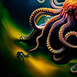 Ultra detailed fullbody Portrait in oil on canvas of Venom merges with King Octopus ,intense stare,extremely detailed digital painting, extremely detailed face,crystal clear Big eyes, mystical colors ,perfectly centered image, perfect composition, rim light, beautiful lighting,masterpiece,8k, stunning scene, raytracing, anatomically correct, in the style of robert e howard and Ken Kelley and Ohrai Noriyoshi and Simon Bisley and tomzj1