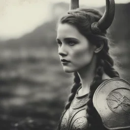 [vintage style noisy scratches glitches, Shot the texture and then rewound the film and double exposed] Viking heroes and heroines