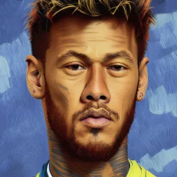 portrait of Neymar by Van Gogh