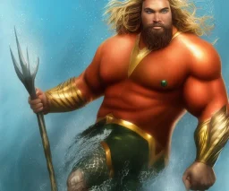 Fat aquaman, photorealistic