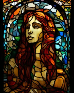 woman. stained glass