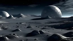 secret alien base on the moon, photorealistic drawing, view on the planet earth, aliens,