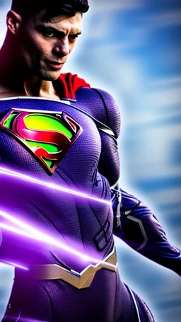 cyborg super man nion purple Suspicion interested in-depth details HD 4K 8K