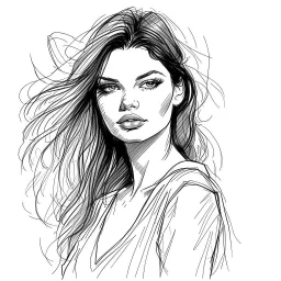 Drawing sketches Supermodel